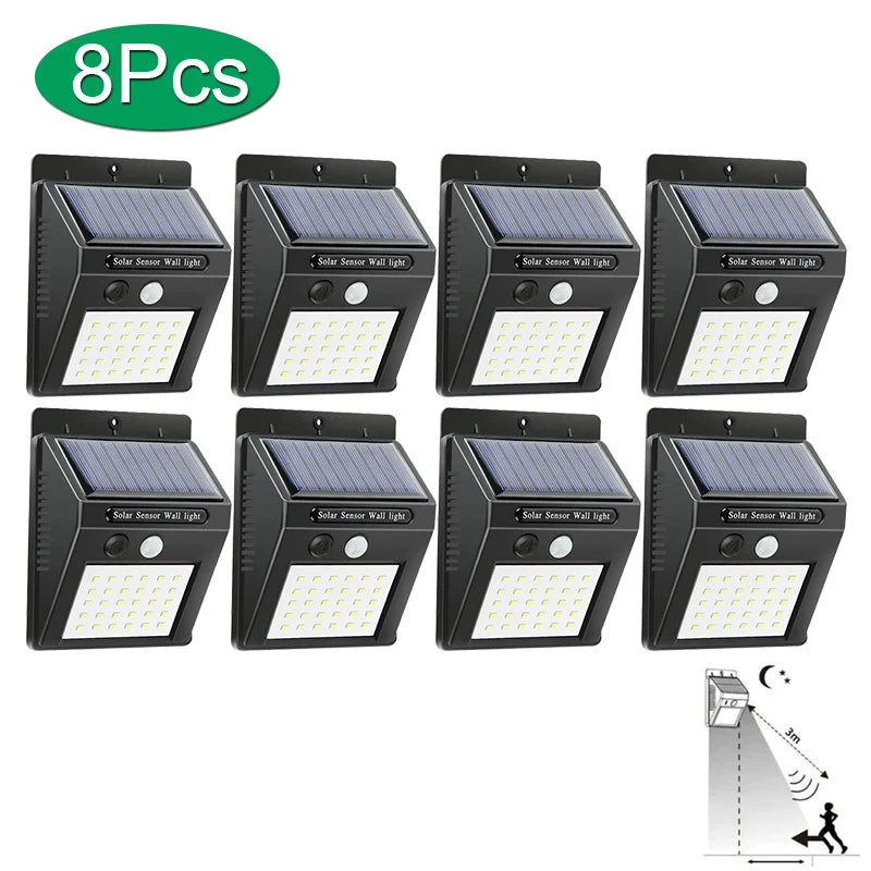 30 led luz solar pir sensor de movimento luz de parede ao ar livre lâmpada solar à prova dwaterproof água movido a energia solar lâmpada rua decoração do jardim