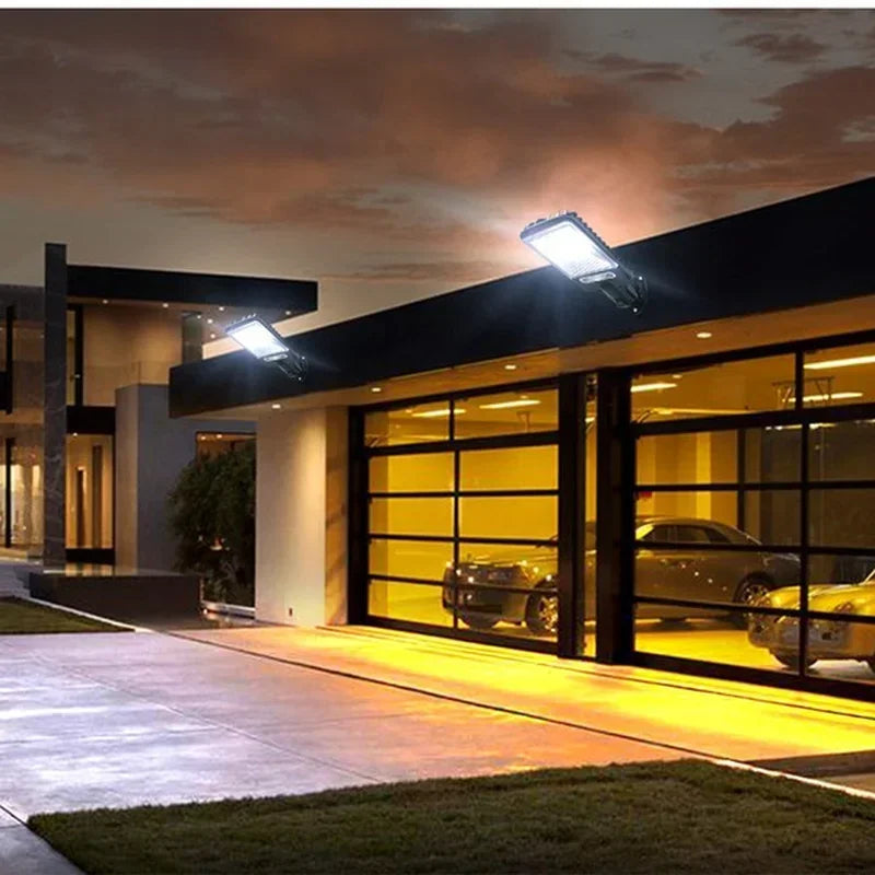Poderoso LED Solar Outdoor Lâmpada De Parede, Recarregável Indução Do Corpo Humano, Pátio, Jardim, Terraço, Garagem, Porta, Iluminação Pública