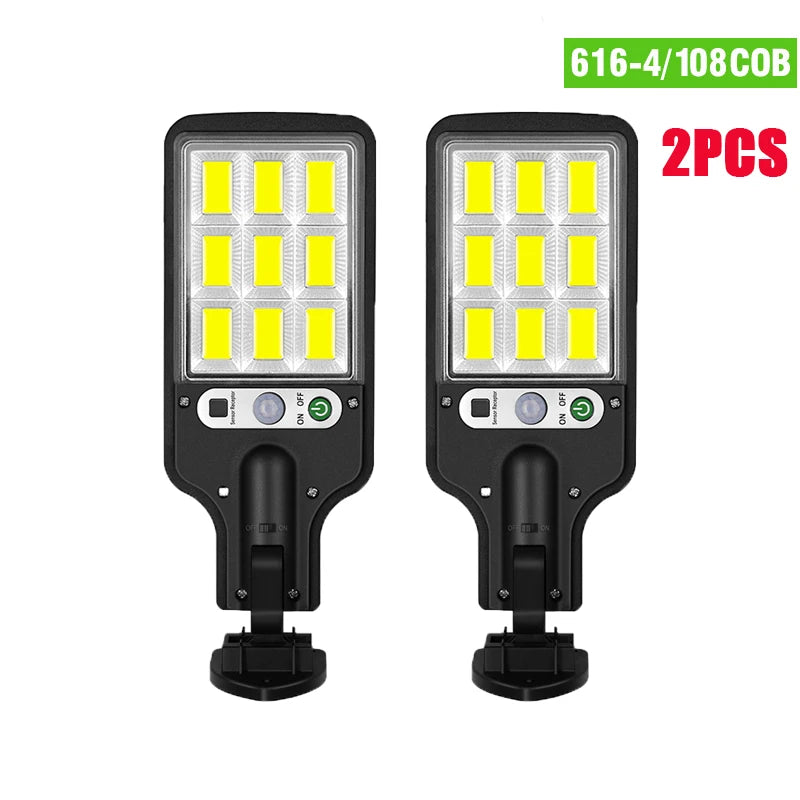 Poderoso LED Solar Outdoor Lâmpada De Parede, Recarregável Indução Do Corpo Humano, Pátio, Jardim, Terraço, Garagem, Porta, Iluminação Pública