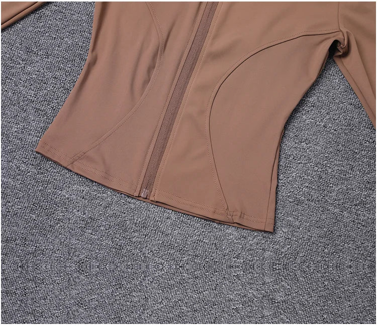 Jaqueta esportiva feminina camisa de manga comprida casaco de treino roupas de treinamento de ginástica yoga roupas esportivas