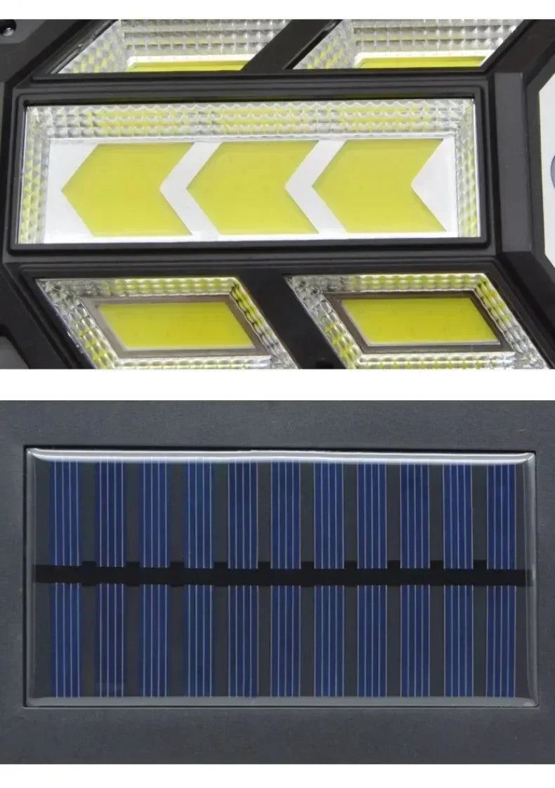 A mais nova luz LED solar 300000 LM Lâmpada solar externa do sensor de movimento 4 modos à prova d'água IP65 luz solar para jardim lanterna de quintal de rua