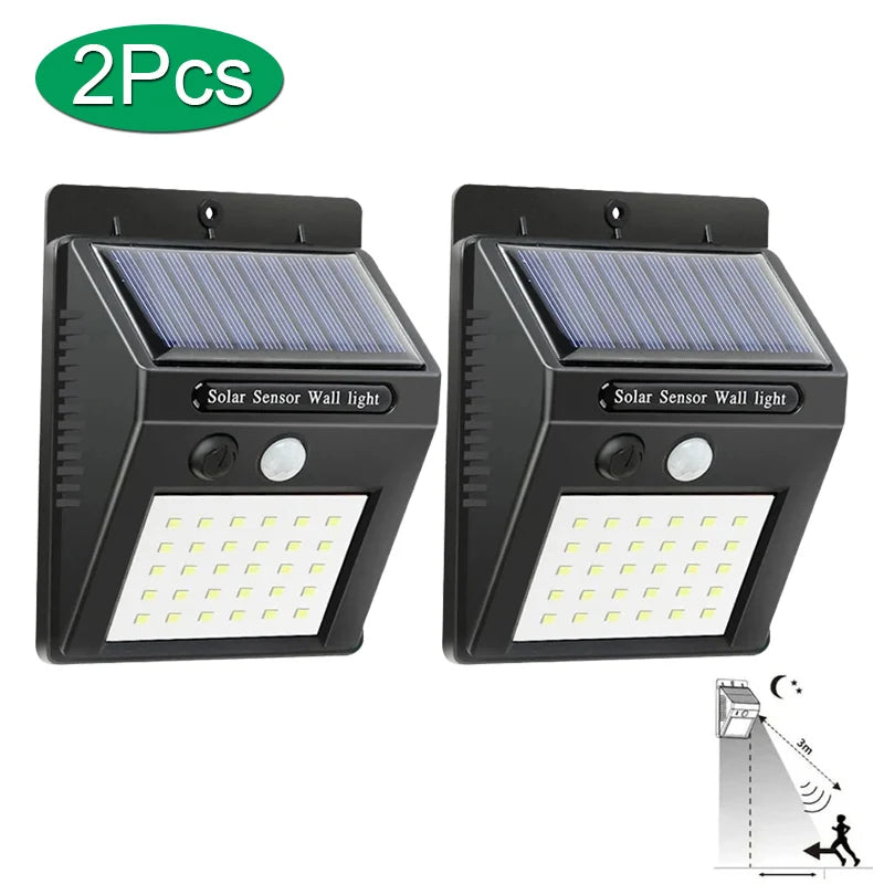 30 led luz solar pir sensor de movimento luz de parede ao ar livre lâmpada solar à prova dwaterproof água movido a energia solar lâmpada rua decoração do jardim