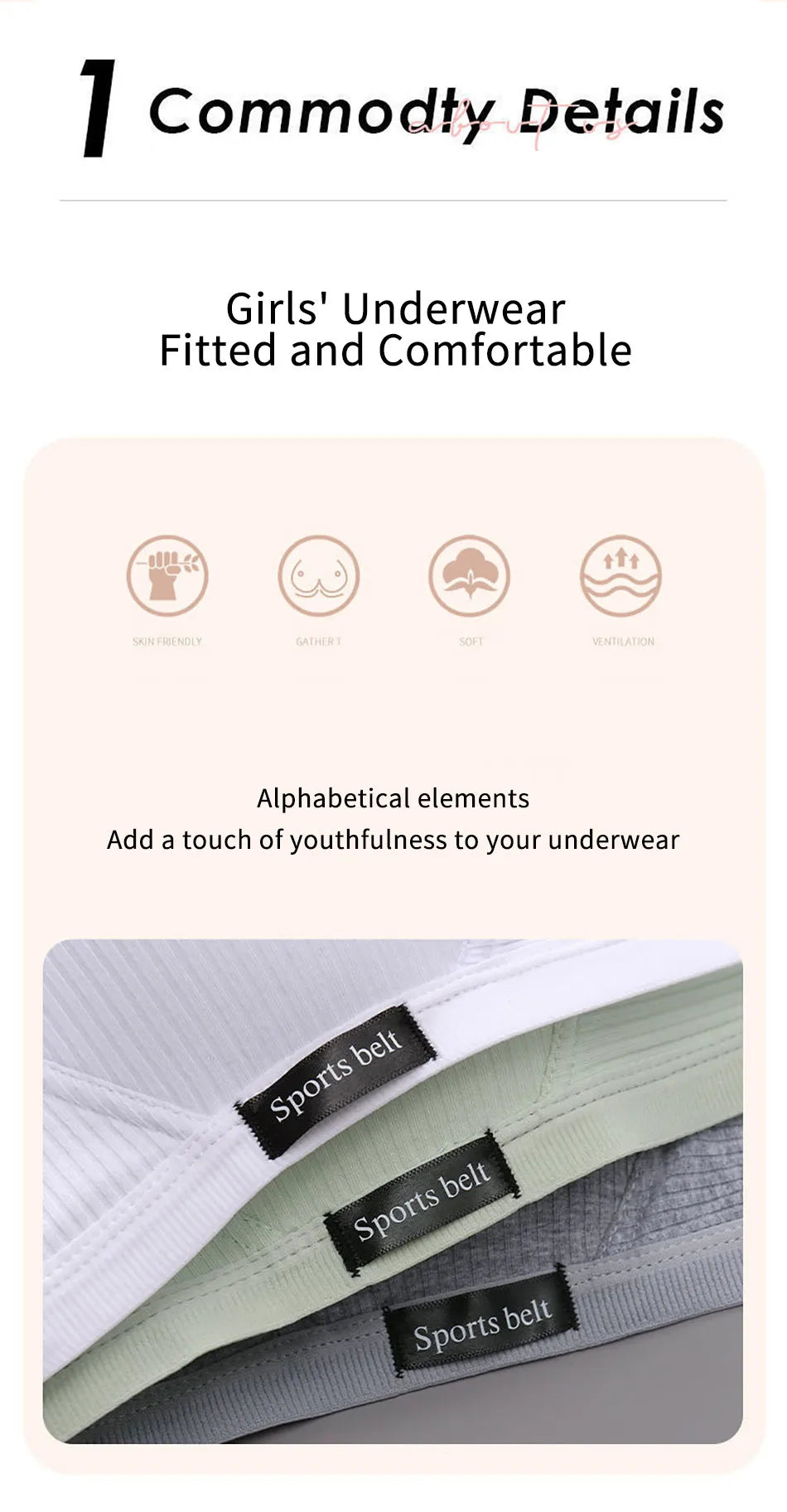 Roupa interior esportiva para adolescentes sem costura menina sem underwire sutiã de treinamento macio pele-amigável escola menina tamanho pequeno sutiã roupas