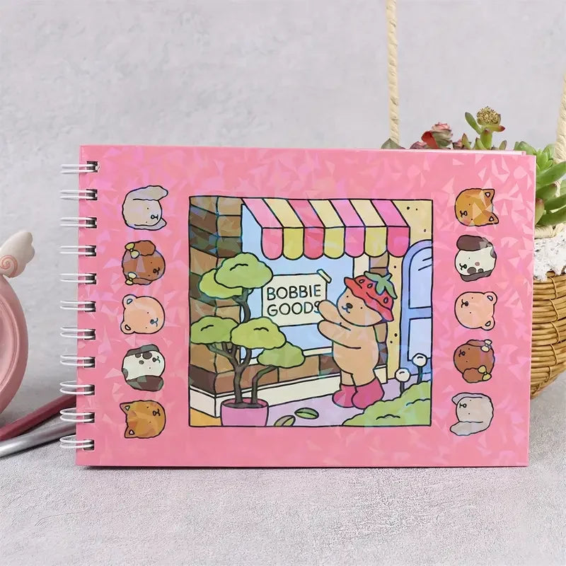 1/2/4 unidades livro para colorir adulto com animais fofos e cenas de boas lojas Bobbie – Relax Art Relax presente para feriados, aniversários