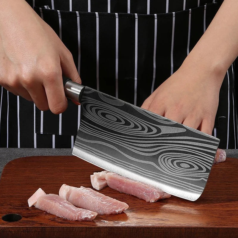 Laser Damasco Padrão Utilitário Facas de Cozinha, Tesoura, Afiação Rod Set, Aço inoxidável, Sharp Slicing Chef Faca, Cozinhar Ferramenta