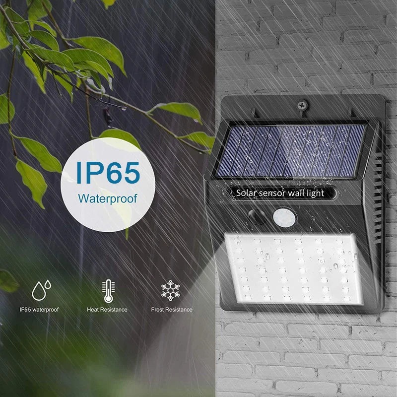 30 led luz solar pir sensor de movimento luz de parede ao ar livre lâmpada solar à prova dwaterproof água movido a energia solar lâmpada rua decoração do jardim