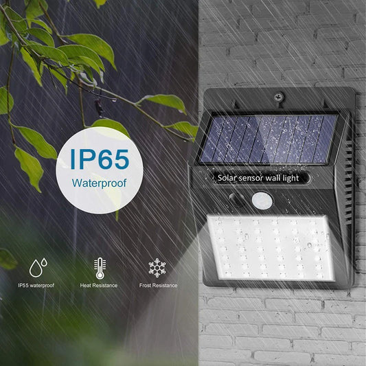 30 led luz solar pir sensor de movimento luz de parede ao ar livre lâmpada solar à prova dwaterproof água movido a energia solar lâmpada rua decoração do jardim