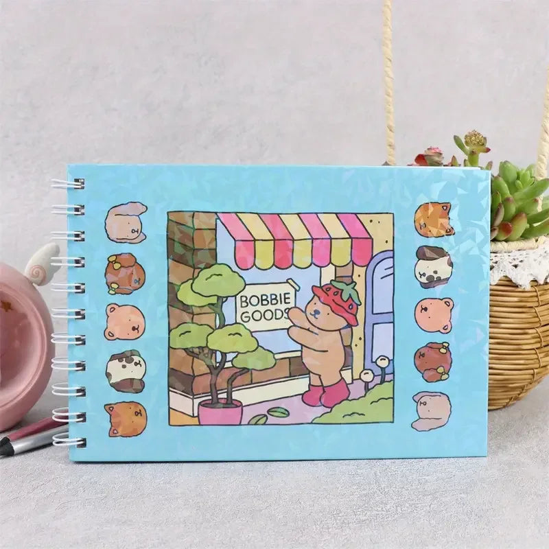 1/2/4 unidades livro para colorir adulto com animais fofos e cenas de boas lojas Bobbie – Relax Art Relax presente para feriados, aniversários