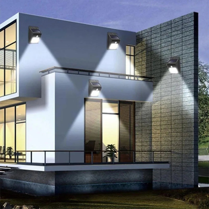 30 led luz solar pir sensor de movimento luz de parede ao ar livre lâmpada solar à prova dwaterproof água movido a energia solar lâmpada rua decoração do jardim